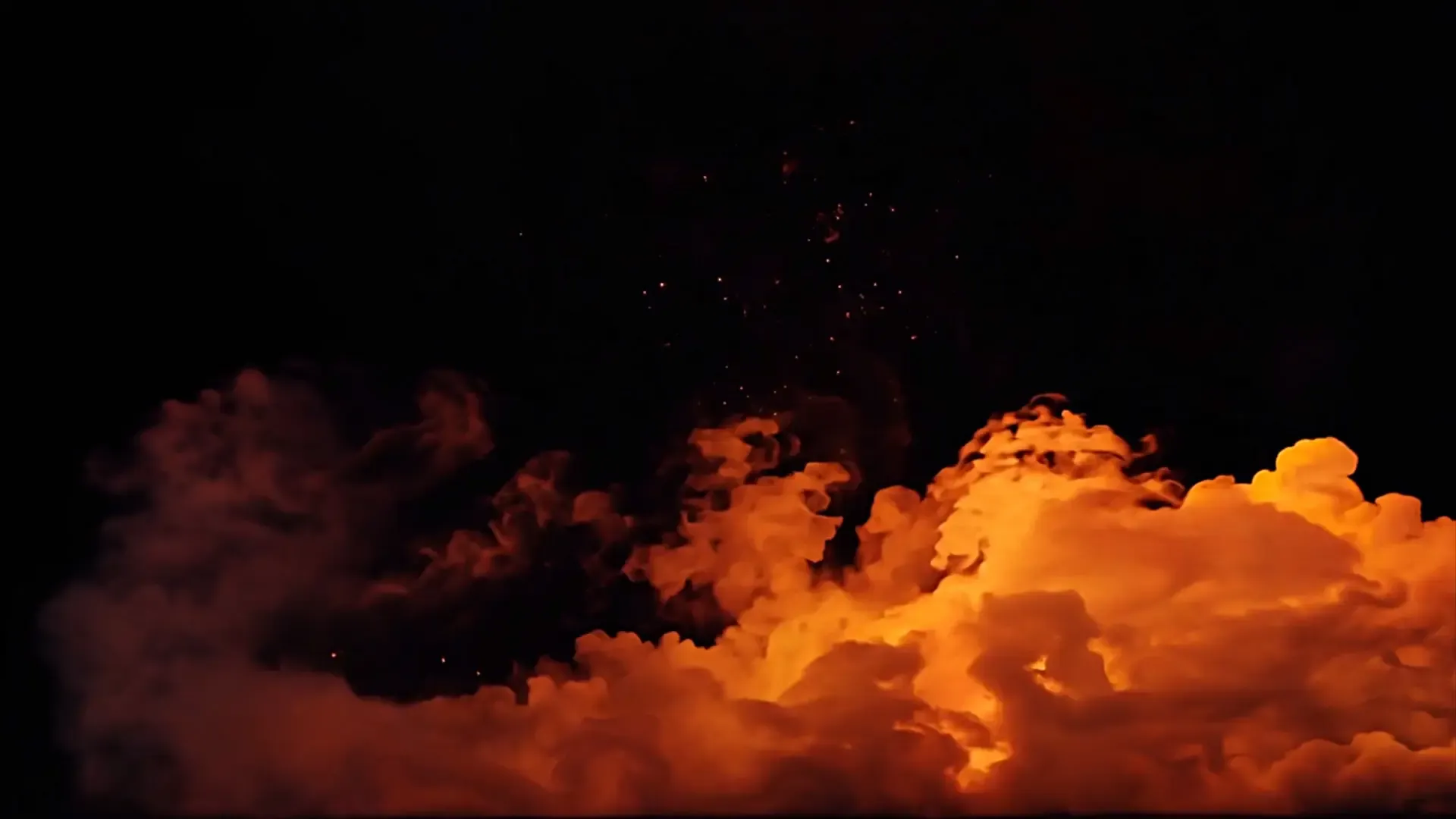 Cinematic Explosion with Fire and Smoke Overlay for Logo Animation